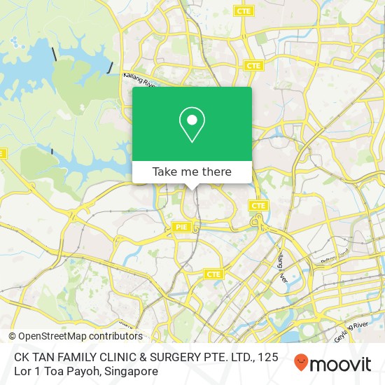 CK TAN FAMILY CLINIC & SURGERY PTE. LTD., 125 Lor 1 Toa Payoh map