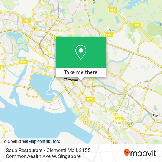 Soup Restaurant - Clementi Mall, 3155 Commonwealth Ave W map