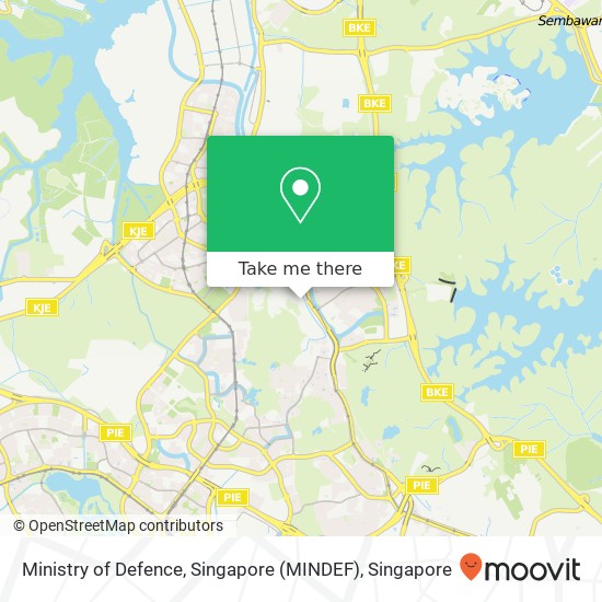 Ministry of Defence, Singapore (MINDEF) map