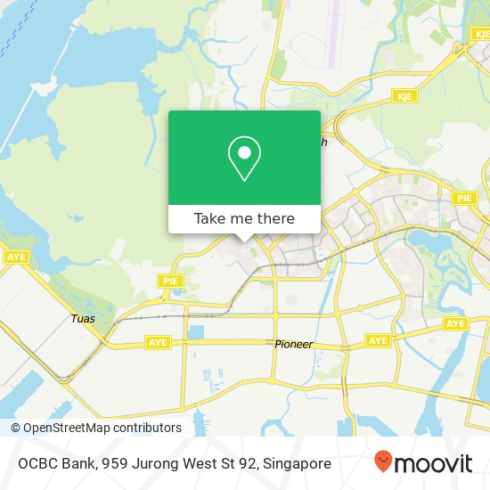 OCBC Bank, 959 Jurong West St 92 map
