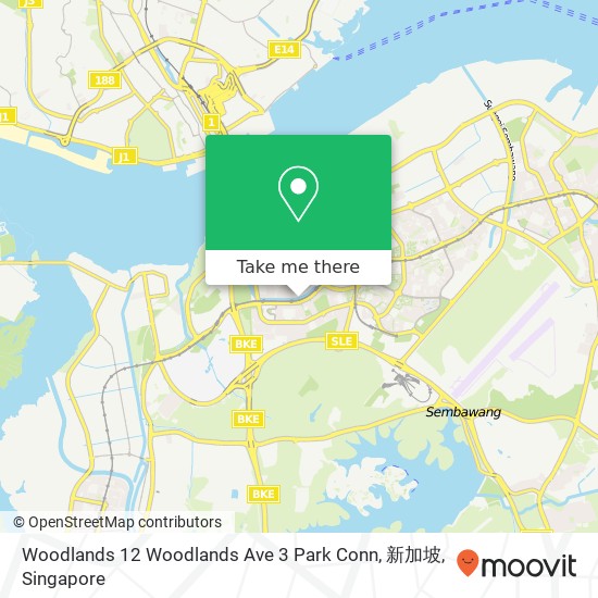 Woodlands 12 Woodlands Ave 3 Park Conn, 新加坡 map