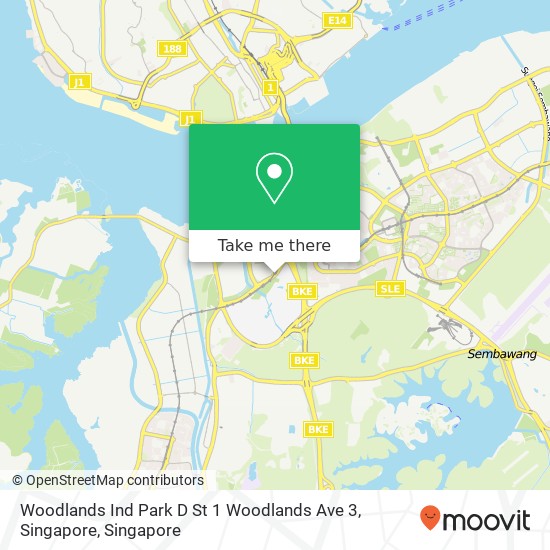 Woodlands Ind Park D St 1 Woodlands Ave 3, Singapore map