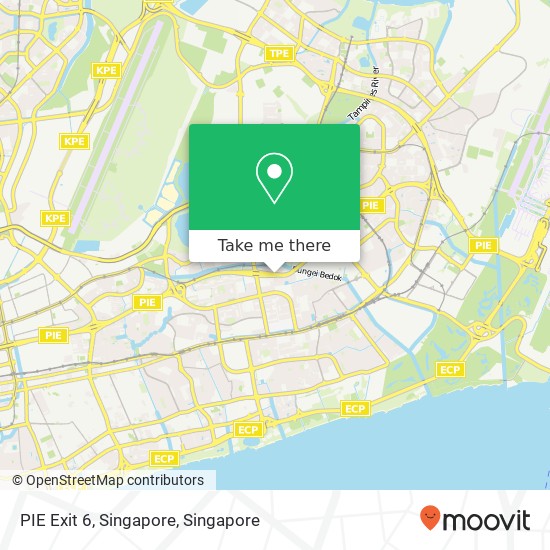 PIE Exit 6, Singapore map