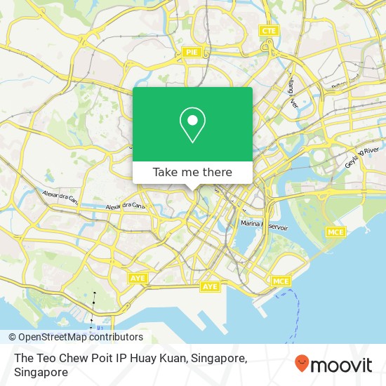 The Teo Chew Poit IP Huay Kuan, Singapore map