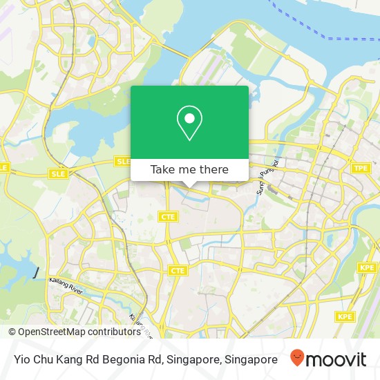 Yio Chu Kang Rd Begonia Rd, Singapore map