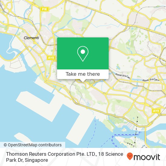 Thomson Reuters Corporation Pte. LTD., 18 Science Park Dr map