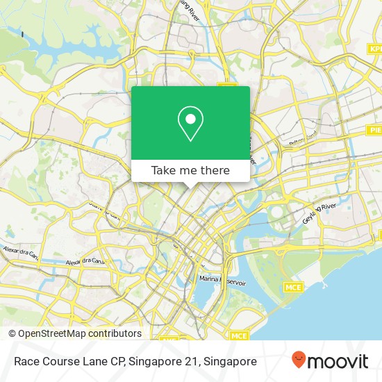 Race Course Lane CP, Singapore 21 map