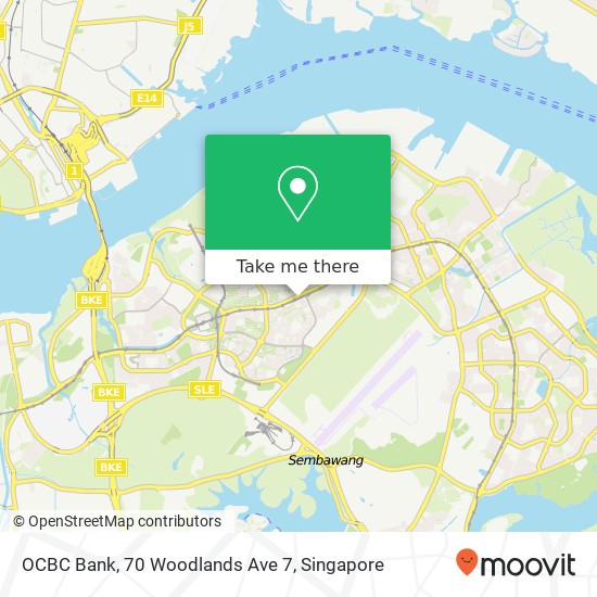 OCBC Bank, 70 Woodlands Ave 7 map