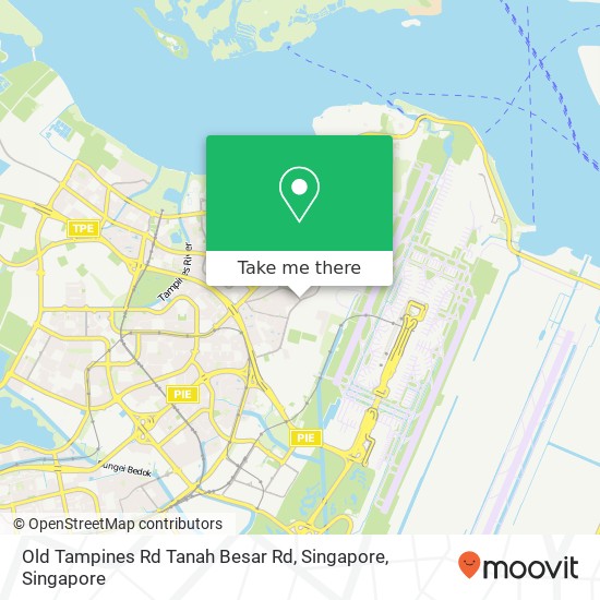 Old Tampines Rd Tanah Besar Rd, Singapore map