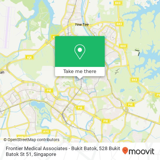 Frontier Medical Associates - Bukit Batok, 528 Bukit Batok St 51地图