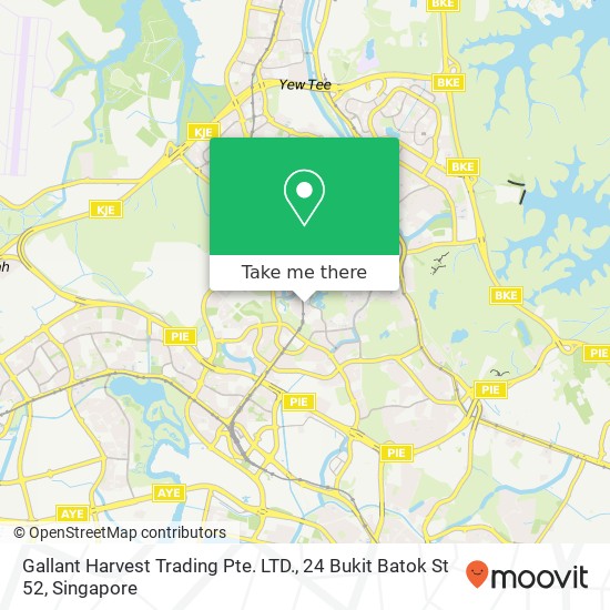 Gallant Harvest Trading Pte. LTD., 24 Bukit Batok St 52地图