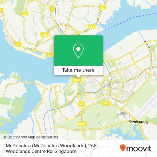 McDonald's (McDonald's Woodlands), 268 Woodlands Centre Rd地图