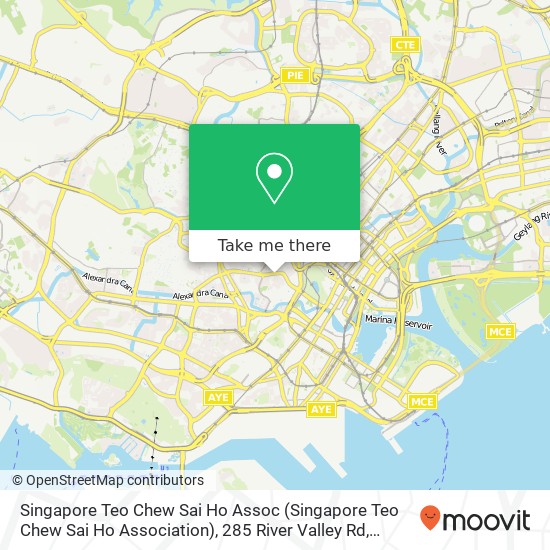 Singapore Teo Chew Sai Ho Assoc (Singapore Teo Chew Sai Ho Association), 285 River Valley Rd地图