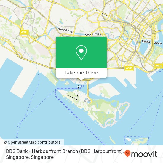 DBS Bank - Harbourfront Branch (DBS Harbourfront), Singapore map
