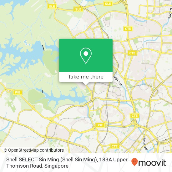 Shell SELECT Sin Ming (Shell Sin Ming), 183A Upper Thomson Road map