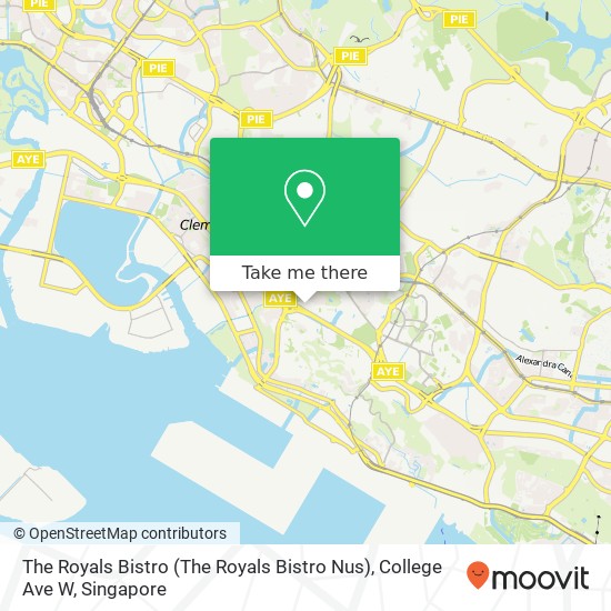 The Royals Bistro (The Royals Bistro Nus), College Ave W map