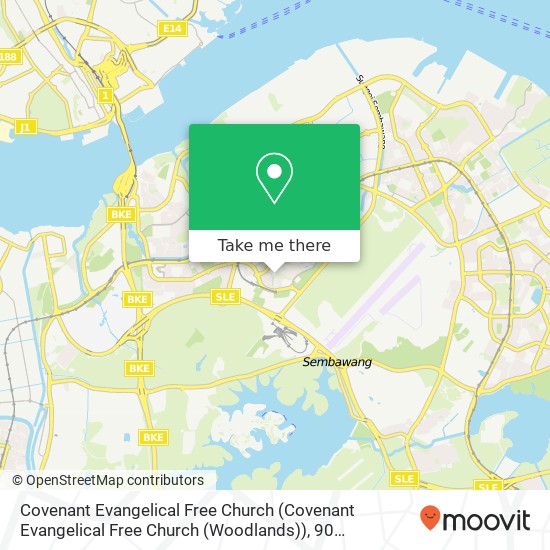 Covenant Evangelical Free Church (Covenant Evangelical Free Church (Woodlands)), 90 Woodlands Dr 16地图