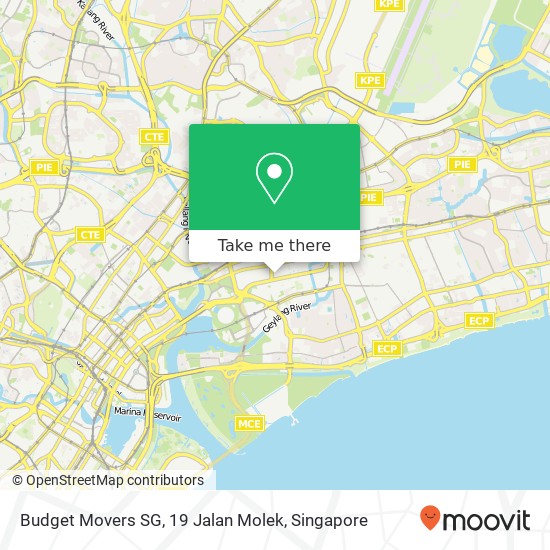 Budget Movers SG, 19 Jalan Molek地图