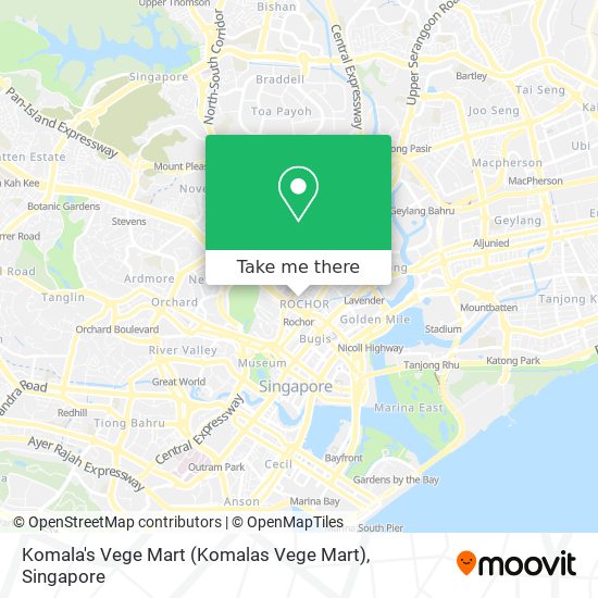 Komala's Vege Mart (Komalas Vege Mart) map