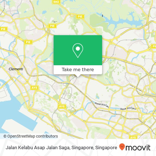 Jalan Kelabu Asap Jalan Saga, Singapore map