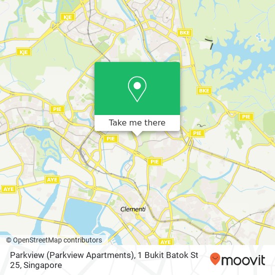 Parkview (Parkview Apartments), 1 Bukit Batok St 25地图