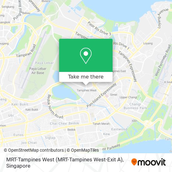 MRT-Tampines West (MRT-Tampines West-Exit A)地图