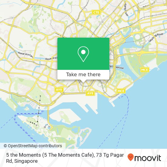 5 the Moments (5 The Moments Cafe), 73 Tg Pagar Rd地图