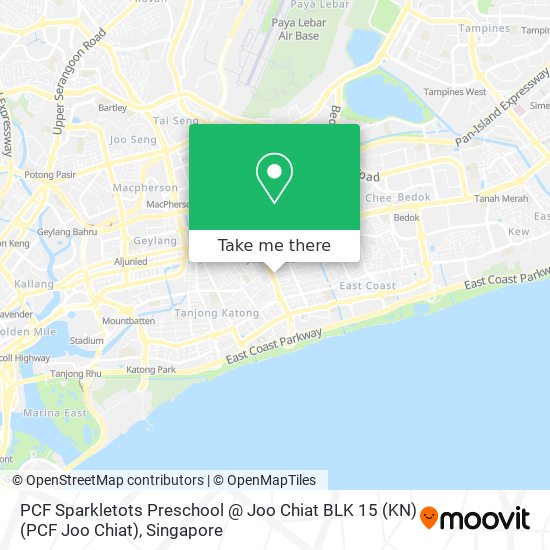 PCF Sparkletots Preschool @ Joo Chiat BLK 15 (KN) (PCF Joo Chiat)地图