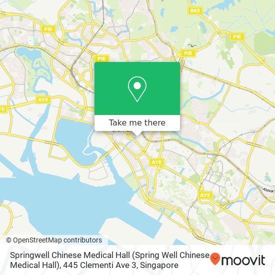 Springwell Chinese Medical Hall (Spring Well Chinese Medical Hall), 445 Clementi Ave 3地图