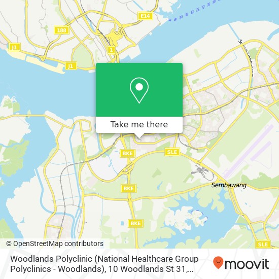 Woodlands Polyclinic (National Healthcare Group Polyclinics - Woodlands), 10 Woodlands St 31 map