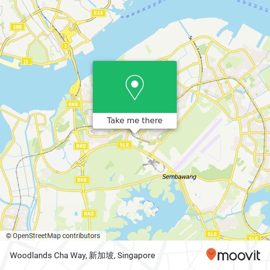 Woodlands Cha Way, 新加坡地图