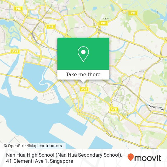 Nan Hua High School (Nan Hua Secondary School), 41 Clementi Ave 1 map