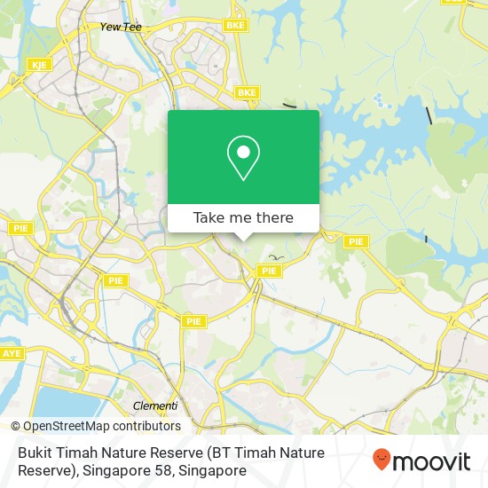 Bukit Timah Nature Reserve (BT Timah Nature Reserve), Singapore 58 map