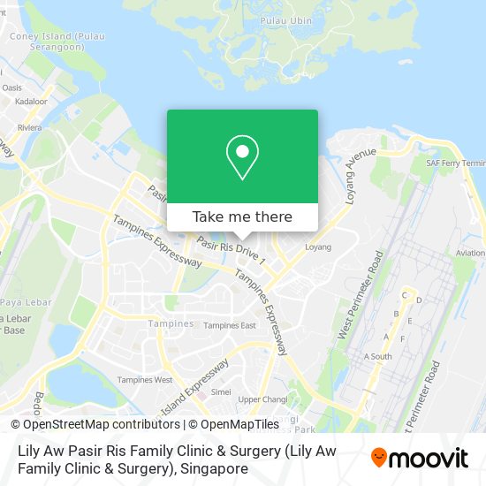 Lily Aw Pasir Ris Family Clinic & Surgery (Lily Aw Family Clinic & Surgery) map