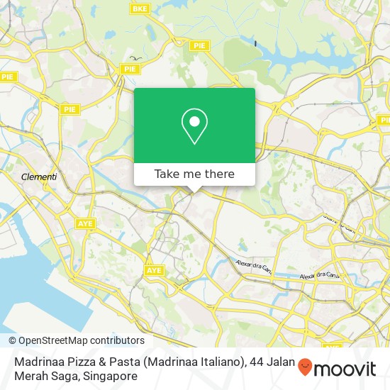 Madrinaa Pizza & Pasta (Madrinaa Italiano), 44 Jalan Merah Saga map