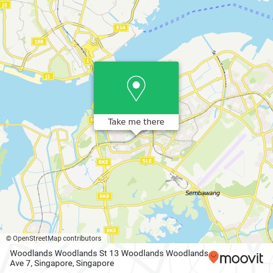 Woodlands Woodlands St 13 Woodlands Woodlands Ave 7, Singapore地图