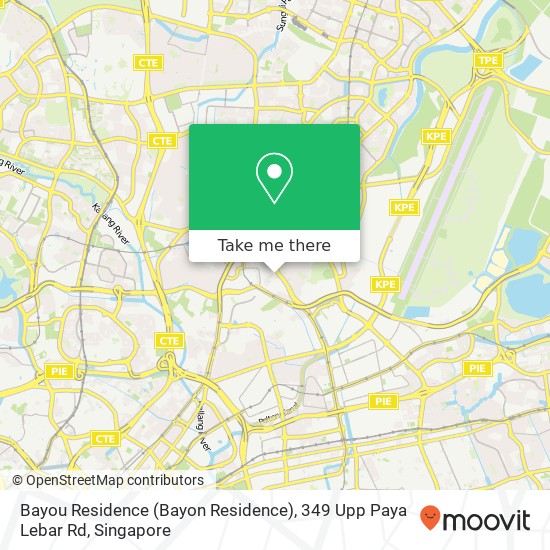 Bayou Residence (Bayon Residence), 349 Upp Paya Lebar Rd地图