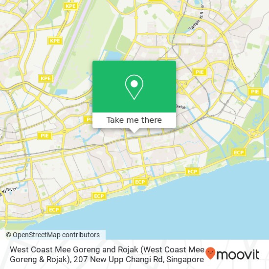 West Coast Mee Goreng and Rojak (West Coast Mee Goreng & Rojak), 207 New Upp Changi Rd map