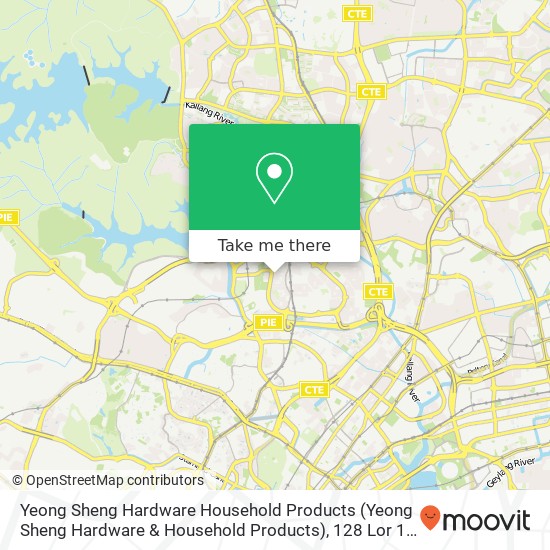 Yeong Sheng Hardware Household Products (Yeong Sheng Hardware & Household Products), 128 Lor 1 Toa Payoh map