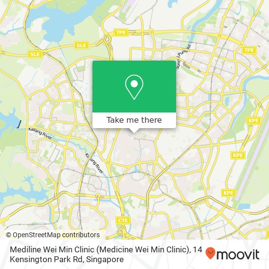 Mediline Wei Min Clinic (Medicine Wei Min Clinic), 14 Kensington Park Rd地图