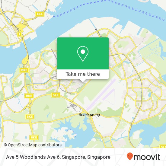 Ave 5 Woodlands Ave 6, Singapore map