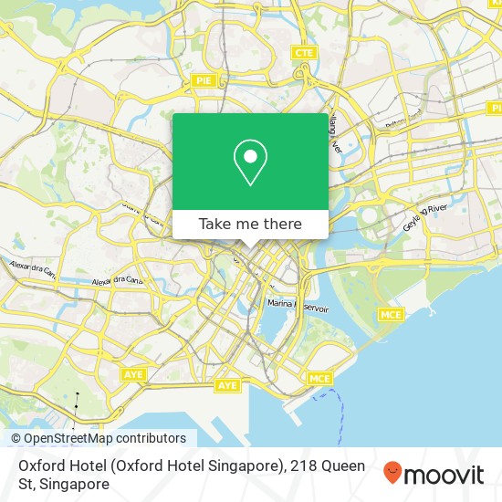 Oxford Hotel (Oxford Hotel Singapore), 218 Queen St地图