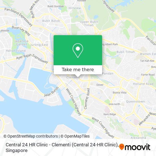 Central 24 HR Clinic - Clementi map