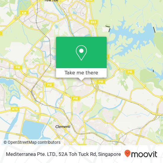 Mediterranea Pte. LTD., 52A Toh Tuck Rd map