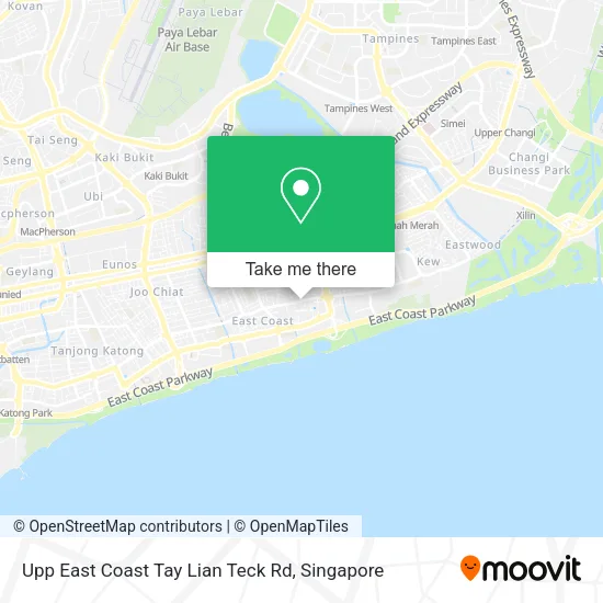 Upp East Coast Tay Lian Teck Rd map