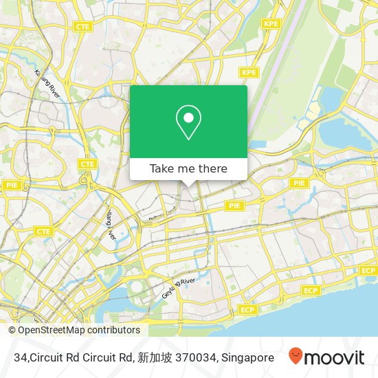 34,Circuit Rd Circuit Rd, 新加坡 370034地图