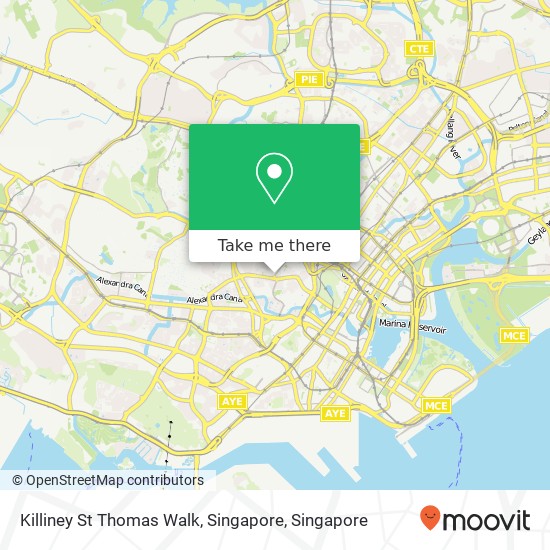 Killiney St Thomas Walk, Singapore map