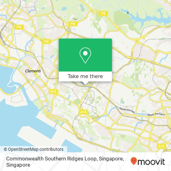 Commonwealth Southern Ridges Loop, Singapore map