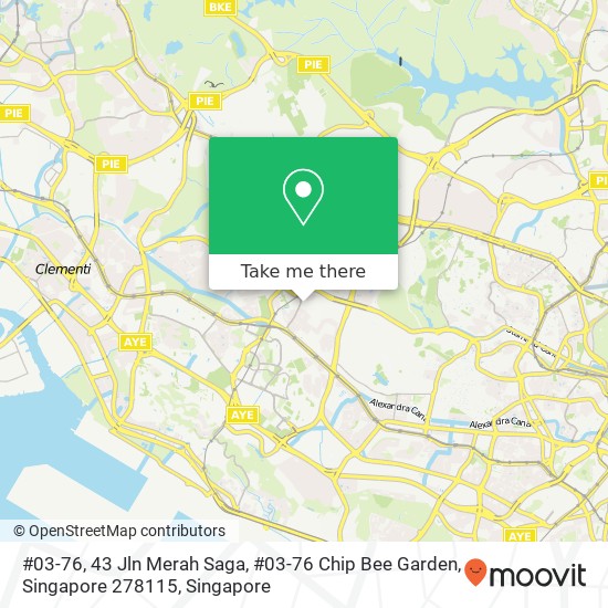 #03-76, 43 Jln Merah Saga, #03-76 Chip Bee Garden, Singapore 278115地图