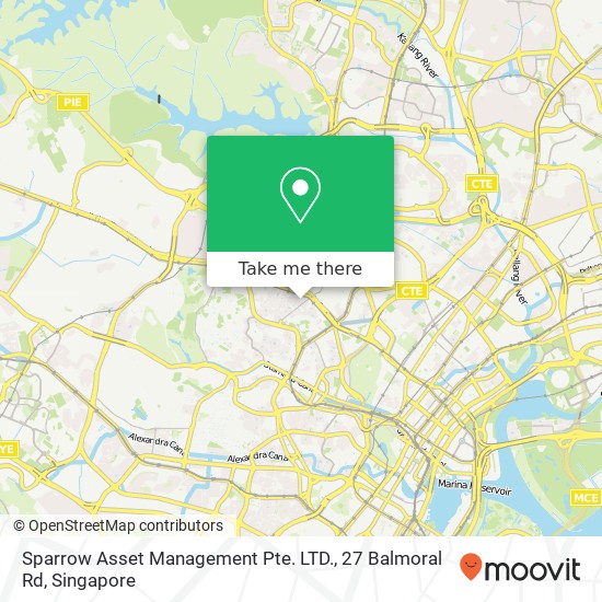 Sparrow Asset Management Pte. LTD., 27 Balmoral Rd地图